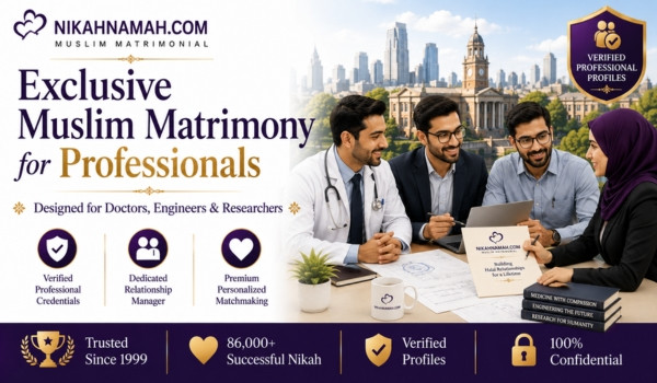 Exclusive Muslim matrimony for doctors, engineers, and researchers featuring verified professional credentials, personalized matchmaking, dedicated relationship managers, and trusted Nikah services for highly educated Muslim professionals across India and the global diaspora.