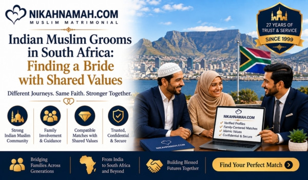Indian Muslim grooms in South Africa finding brides with shared Islamic and family values through trusted, community-focused matchmaking.