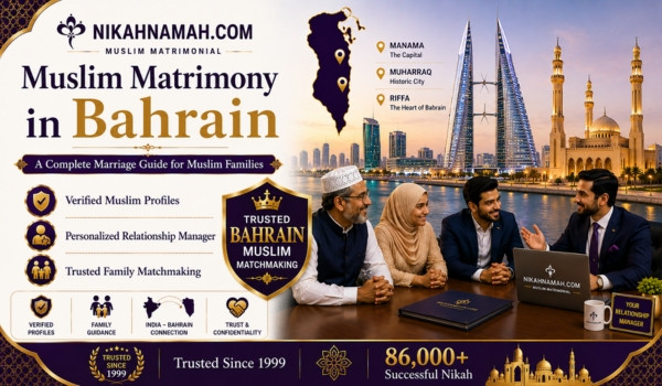 Muslim matrimony services in Bahrain helping verified Muslim families find compatible Nikah matches through personalized matchmaking, dedicated relationship managers, and trusted marriage guidance across Manama, Muharraq, Riffa, and Bahrain.